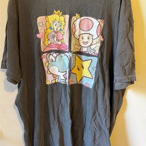 Comfort Colors Gray Short Sleeve Tee with Cartoon Design
